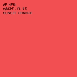 #F14F51 - Sunset Orange Color Image