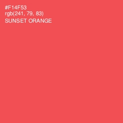 #F14F53 - Sunset Orange Color Image
