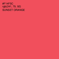 #F14F5C - Sunset Orange Color Image