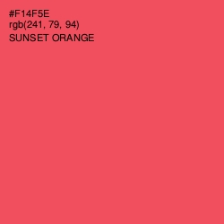 #F14F5E - Sunset Orange Color Image
