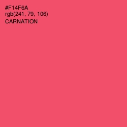#F14F6A - Carnation Color Image