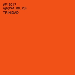 #F15017 - Trinidad Color Image
