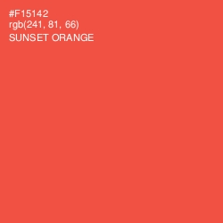 #F15142 - Sunset Orange Color Image