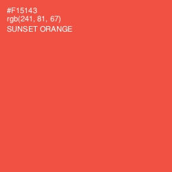 #F15143 - Sunset Orange Color Image