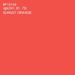 #F15149 - Sunset Orange Color Image