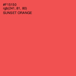 #F15150 - Sunset Orange Color Image