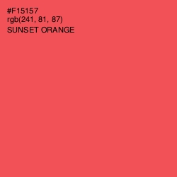 #F15157 - Sunset Orange Color Image