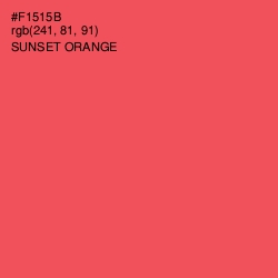 #F1515B - Sunset Orange Color Image