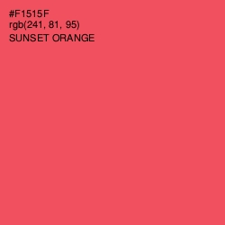 #F1515F - Sunset Orange Color Image