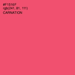 #F1516F - Carnation Color Image