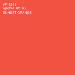 #F15241 - Sunset Orange Color Image