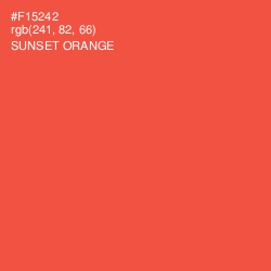 #F15242 - Sunset Orange Color Image