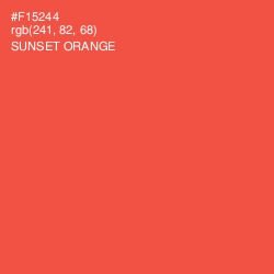 #F15244 - Sunset Orange Color Image