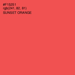 #F15251 - Sunset Orange Color Image