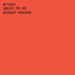 #F15341 - Sunset Orange Color Image