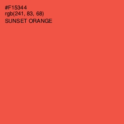 #F15344 - Sunset Orange Color Image