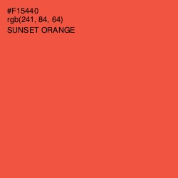 #F15440 - Sunset Orange Color Image