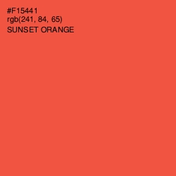 #F15441 - Sunset Orange Color Image