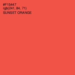 #F15447 - Sunset Orange Color Image