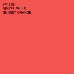 #F15451 - Sunset Orange Color Image