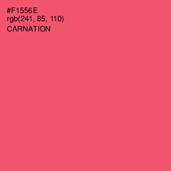 #F1556E - Carnation Color Image