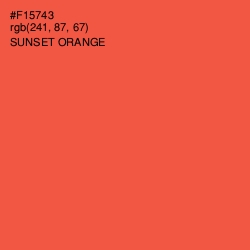 #F15743 - Sunset Orange Color Image