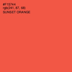 #F15744 - Sunset Orange Color Image