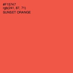 #F15747 - Sunset Orange Color Image