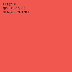 #F1574F - Sunset Orange Color Image