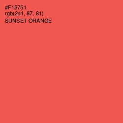 #F15751 - Sunset Orange Color Image