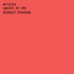 #F15755 - Sunset Orange Color Image