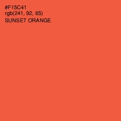 #F15C41 - Sunset Orange Color Image