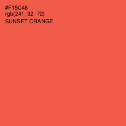 #F15C48 - Sunset Orange Color Image