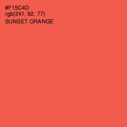 #F15C4D - Sunset Orange Color Image