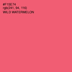 #F15E74 - Wild Watermelon Color Image