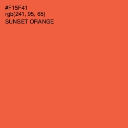 #F15F41 - Sunset Orange Color Image