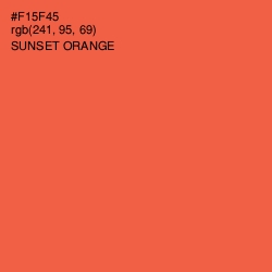 #F15F45 - Sunset Orange Color Image