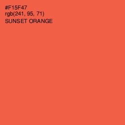 #F15F47 - Sunset Orange Color Image