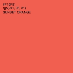 #F15F51 - Sunset Orange Color Image