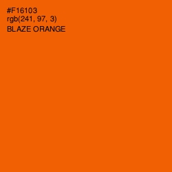 #F16103 - Blaze Orange Color Image