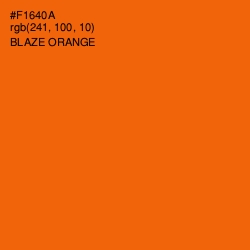 #F1640A - Blaze Orange Color Image