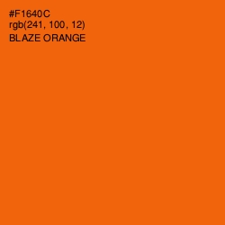 #F1640C - Blaze Orange Color Image