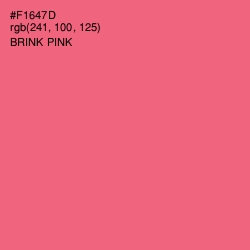 #F1647D - Brink Pink Color Image