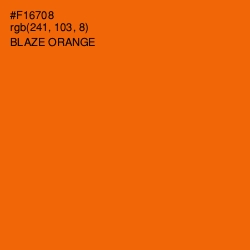 #F16708 - Blaze Orange Color Image