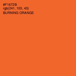 #F1672B - Burning Orange Color Image