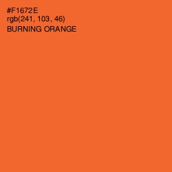 #F1672E - Burning Orange Color Image