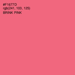 #F1677D - Brink Pink Color Image