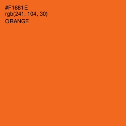 #F1681E - Orange Color Image