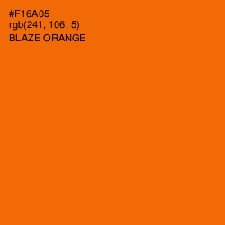 #F16A05 - Blaze Orange Color Image