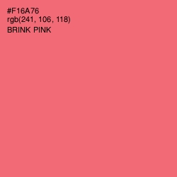 #F16A76 - Brink Pink Color Image